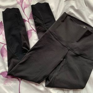 3/4 Length Lululemon Leggings w/ Mesh Cutouts